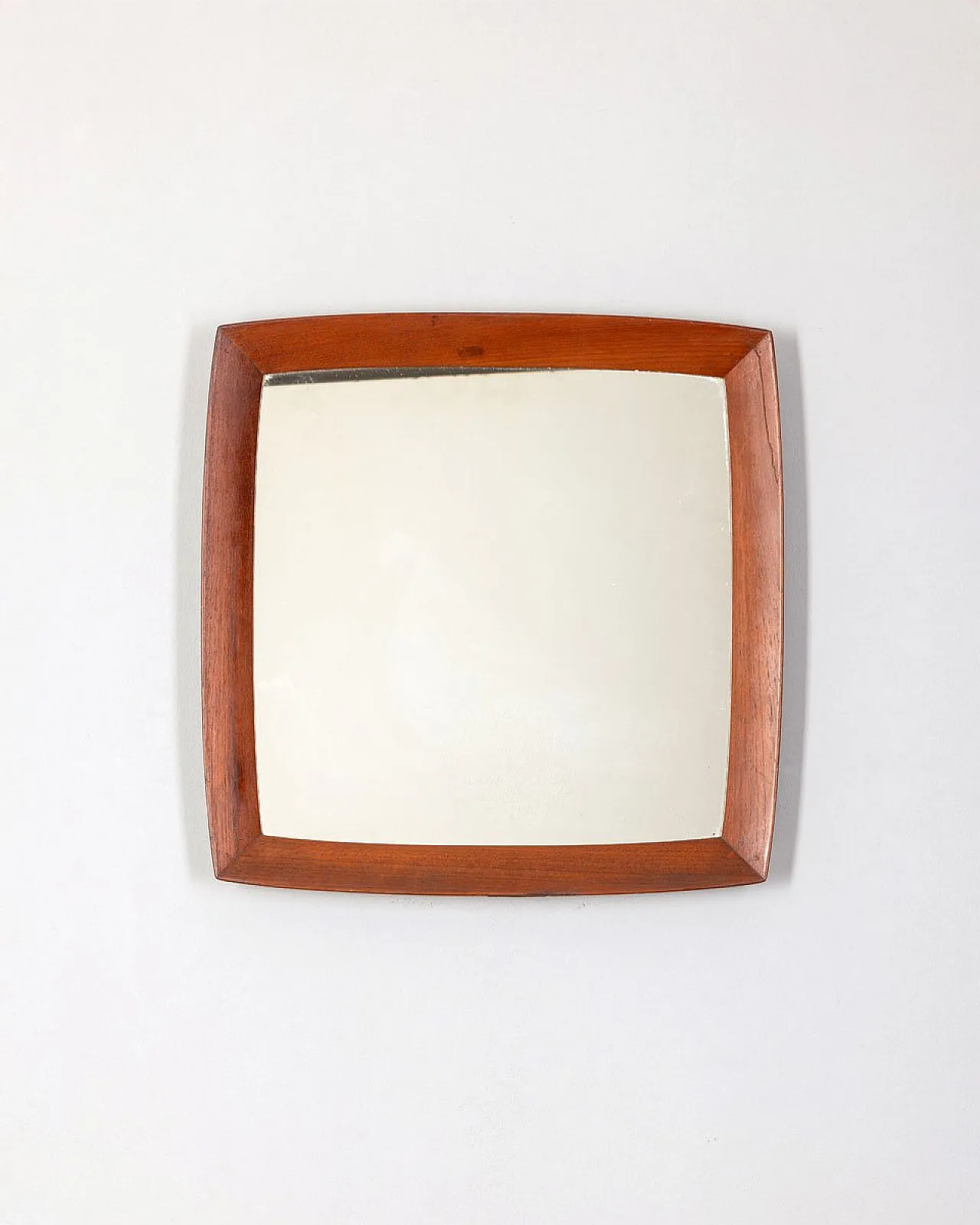 Square mirror in teak, 1960s 2
