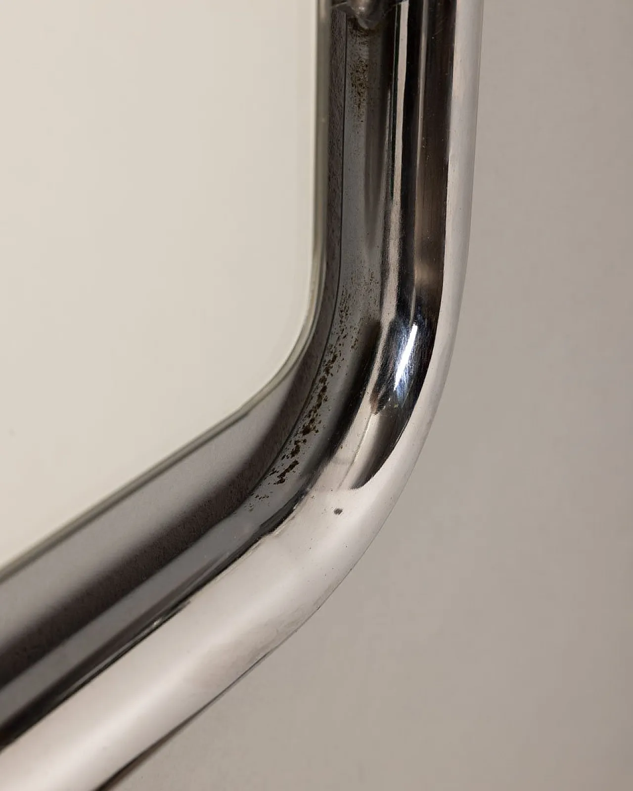 Wall Mirror in chromed metal, 1970s 5