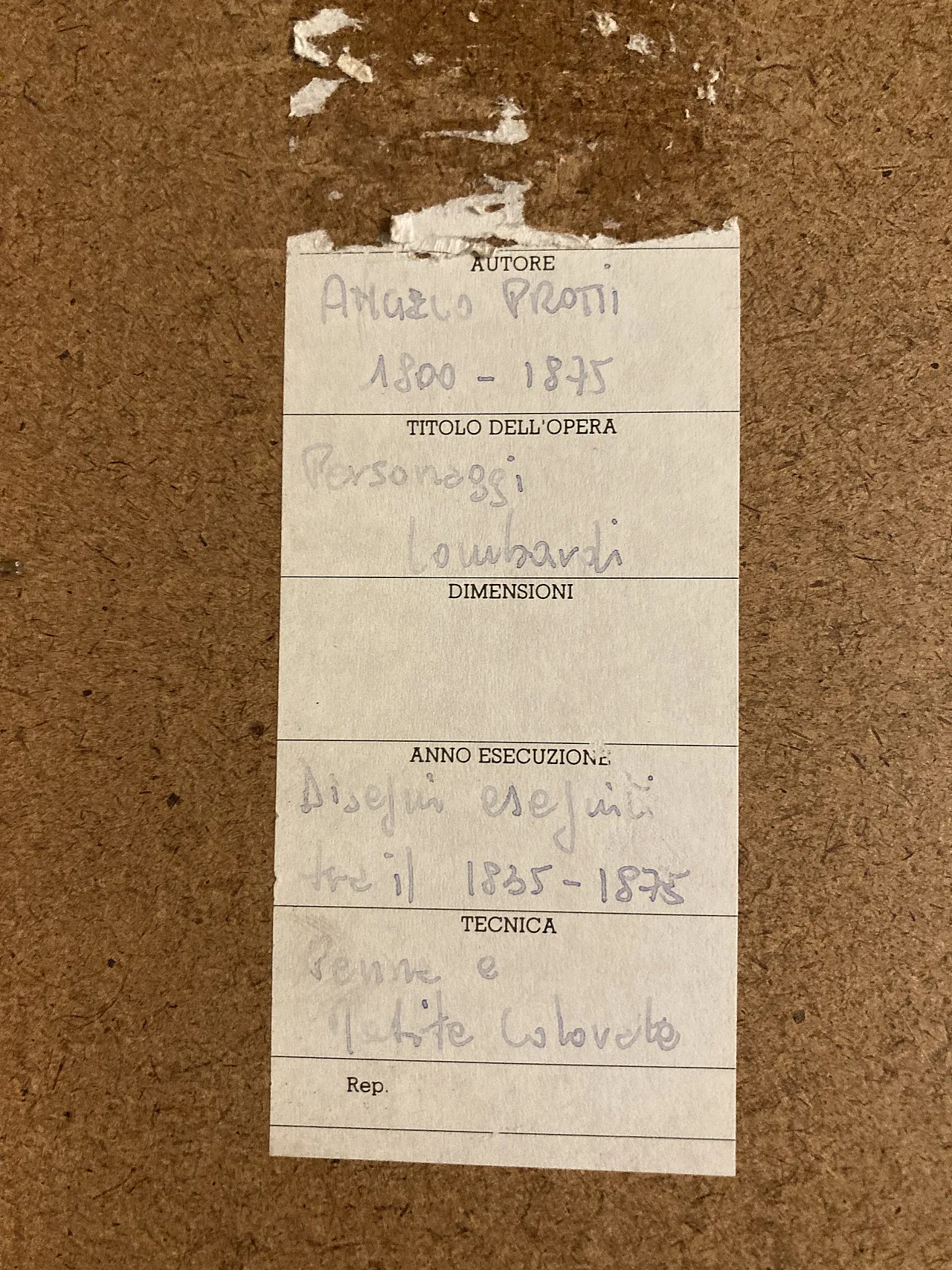 Disegno Personaggi lombardi di A. Protti, '800 3