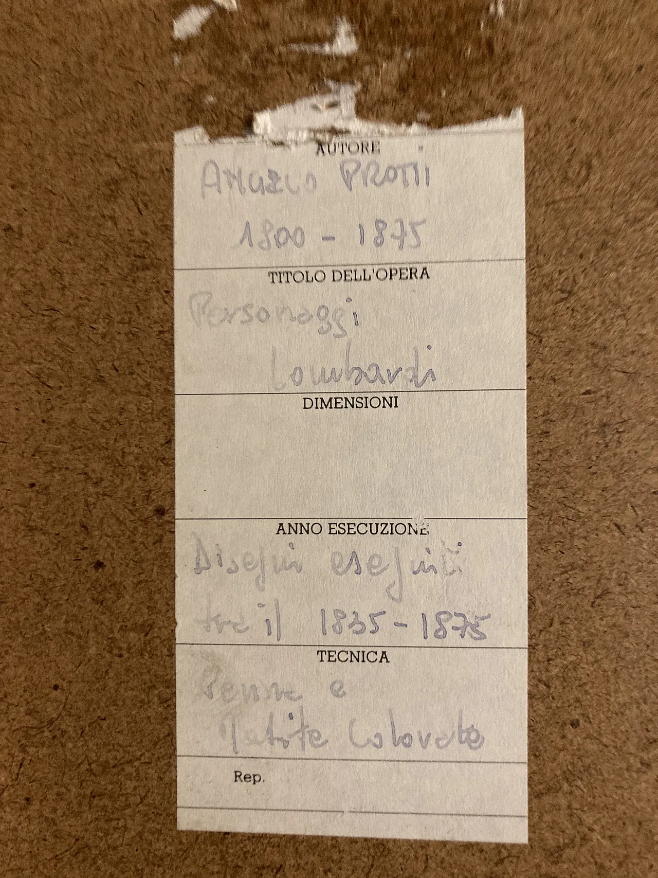 Disegno Personaggi lombardi di A. Protti, '800 4