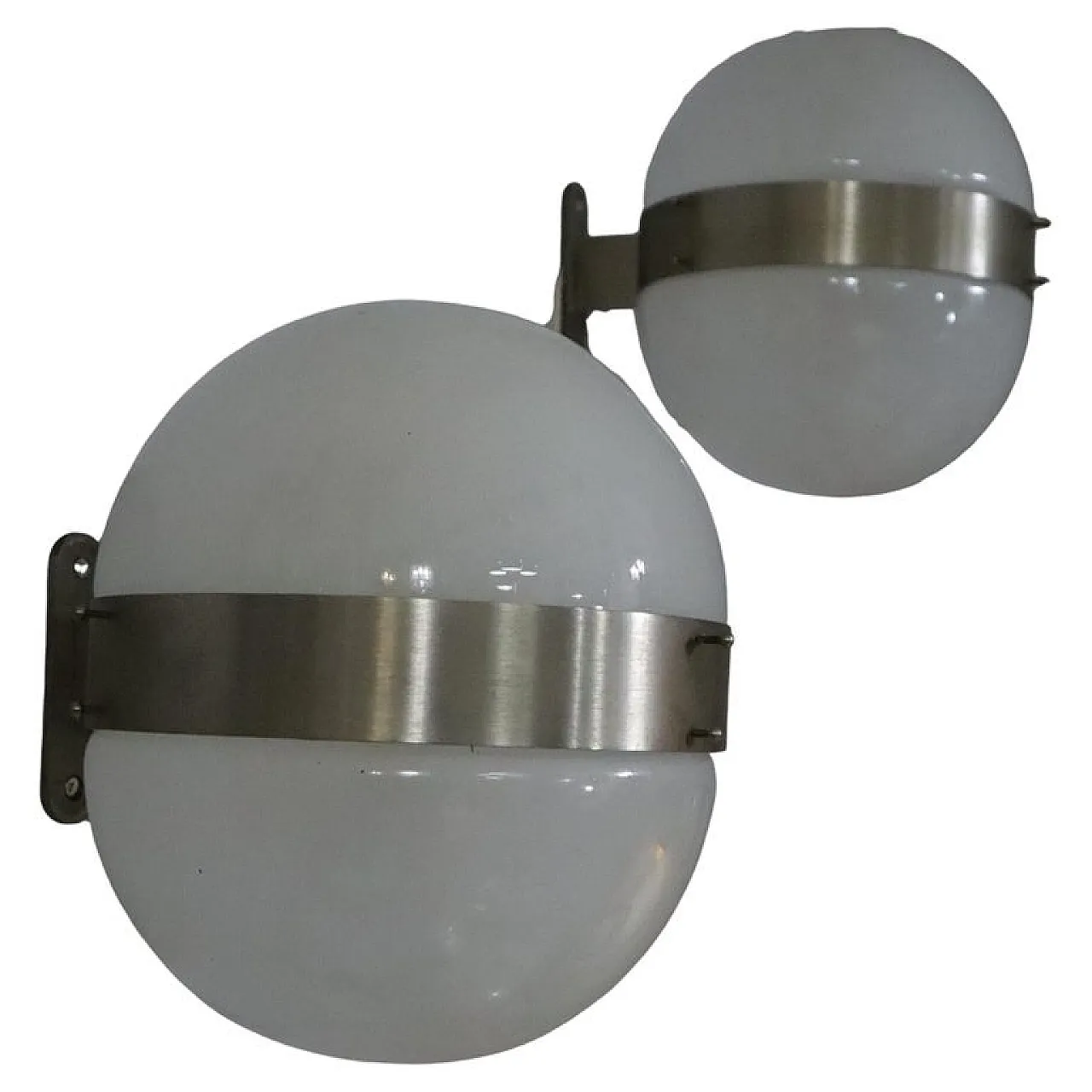 Coppia di applique in vetro di murano by Sergio Mazza per Artemide,70s 10