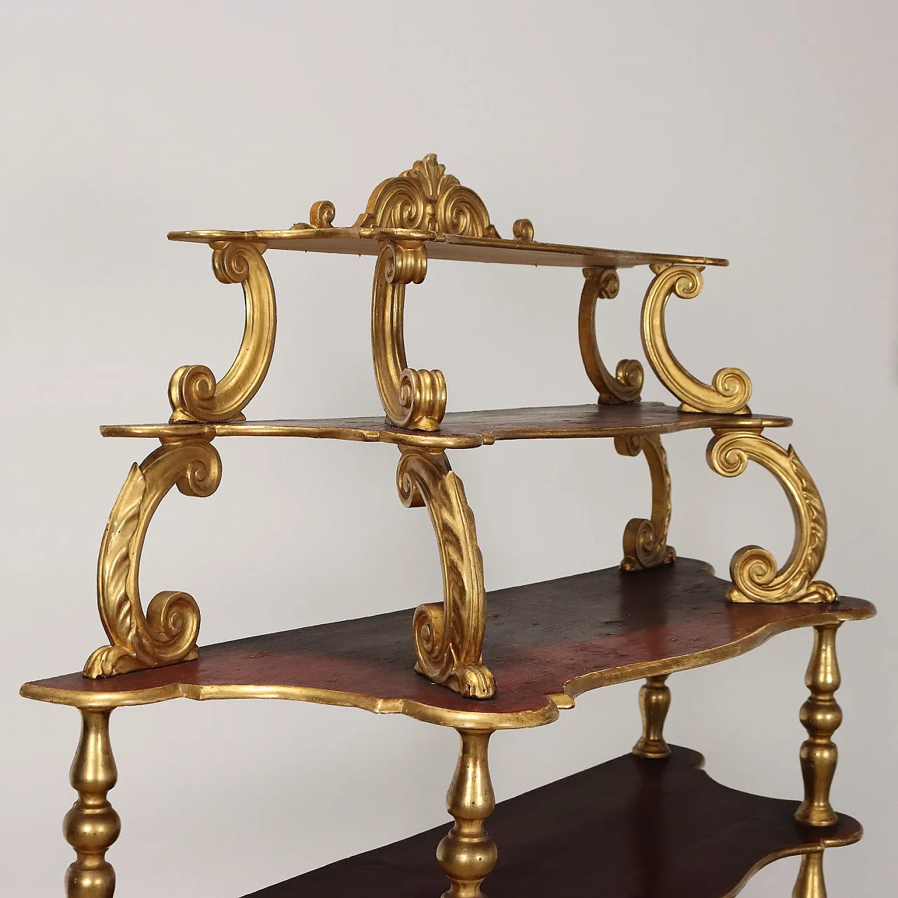 Antique Étagère Carved Wood Italy XIX Century 3