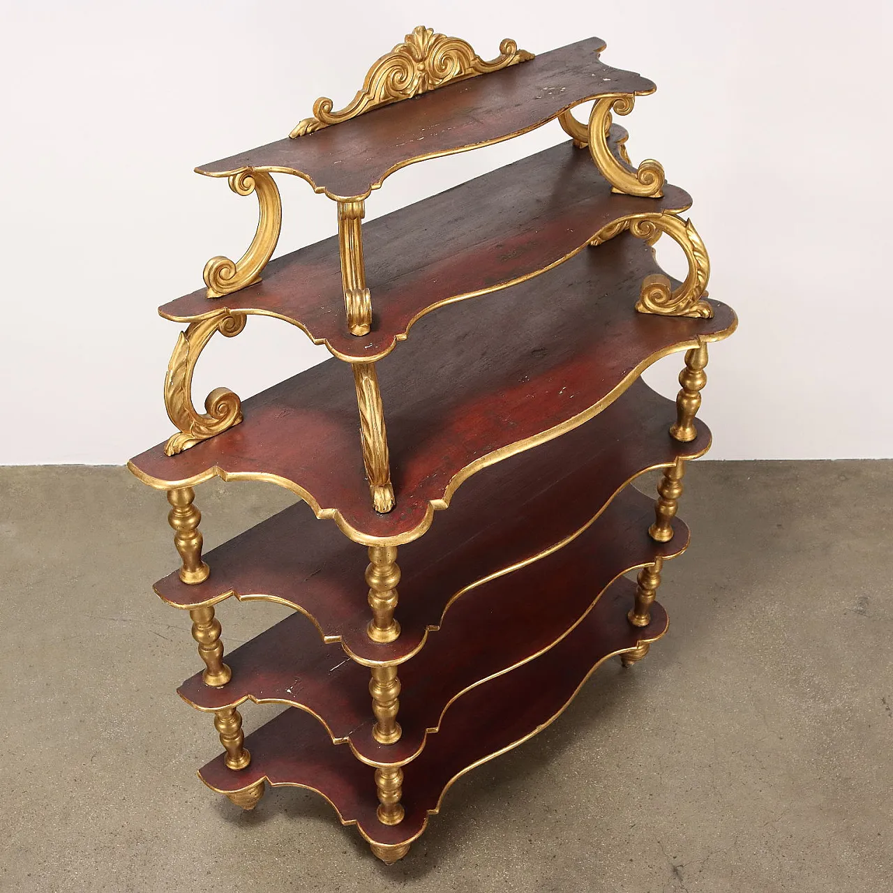 Antique Étagère Carved Wood Italy XIX Century 8