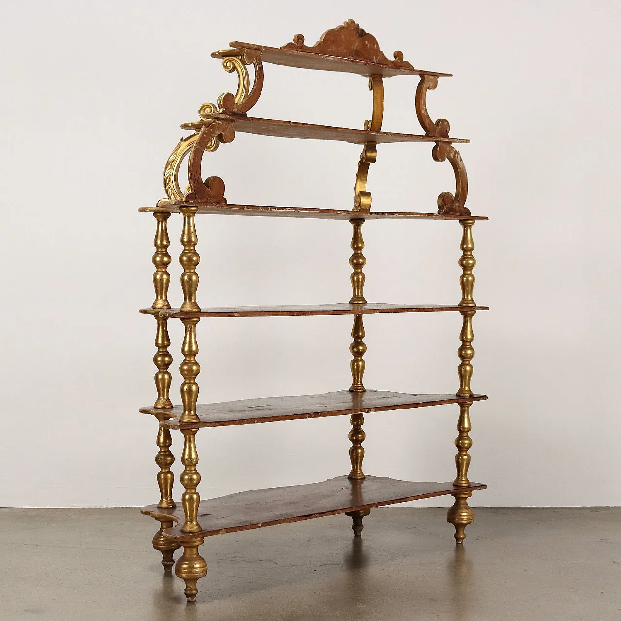 Antique Étagère Carved Wood Italy XIX Century 9