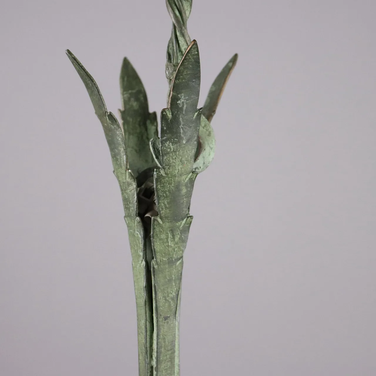 Chandelier in brass and painted sheet metal 4