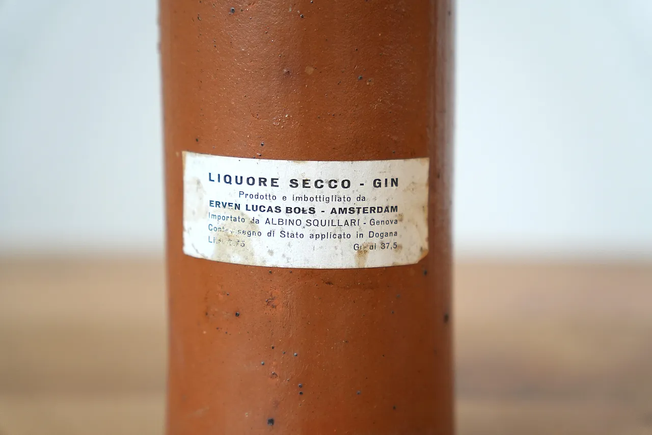 1L Bols Stoneware Bottle,  Vintage Dutch Genever Collectible, 1970s 4