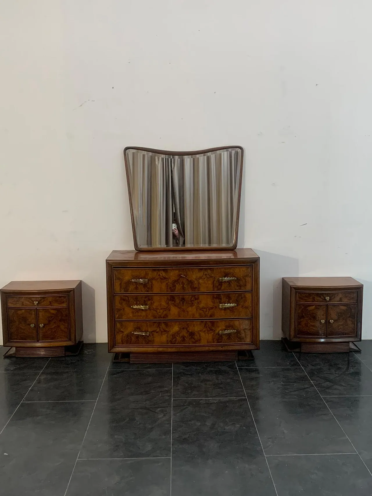 Art Deco set of 4 by Premuda furniture for Lissone, 1930s 4