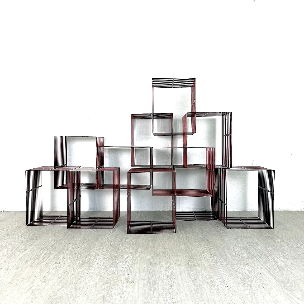 Metal modular bookcase, 90s 1