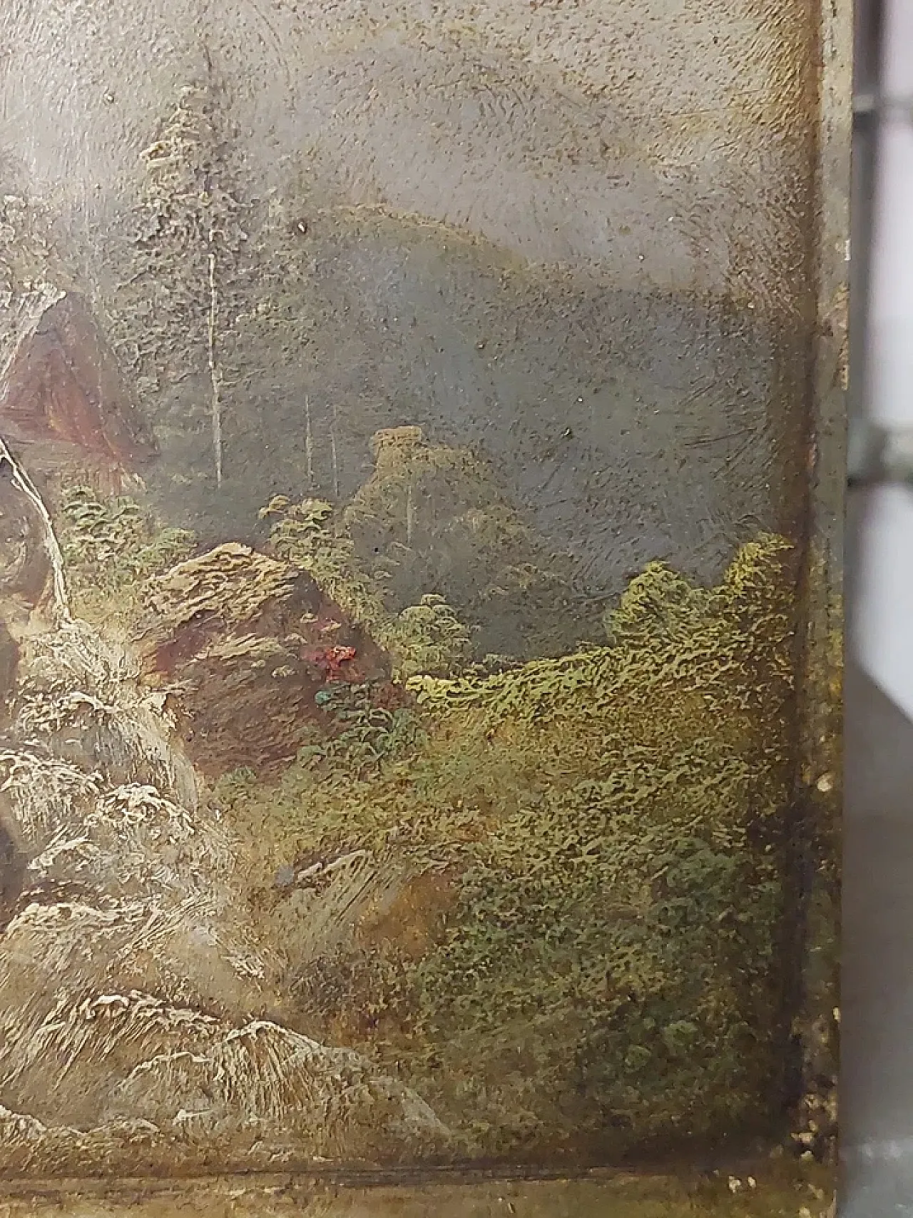 Coppia di paesaggi di Barbizon di F.Robin, olio su tavola, '800 3