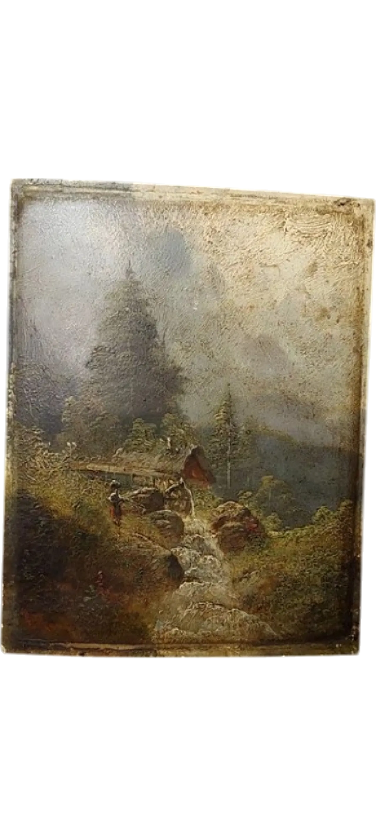 Coppia di paesaggi di Barbizon di F.Robin, olio su tavola, '800 9