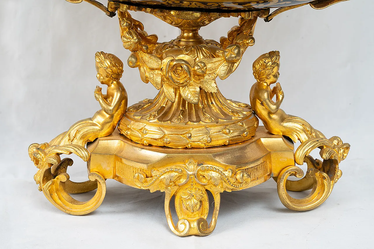 Napoleon III ceramic centerpiece polycromed by Sevres, 19th century 2