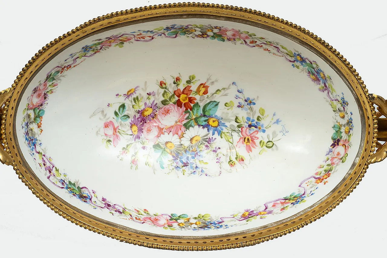 Napoleon III ceramic centerpiece polycromed by Sevres, 19th century 7