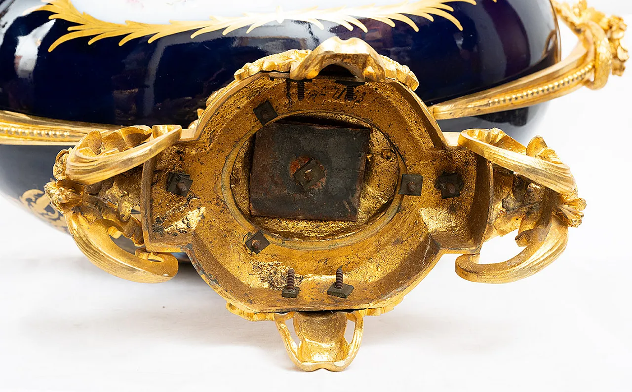 Napoleon III ceramic centerpiece polycromed by Sevres, 19th century 8