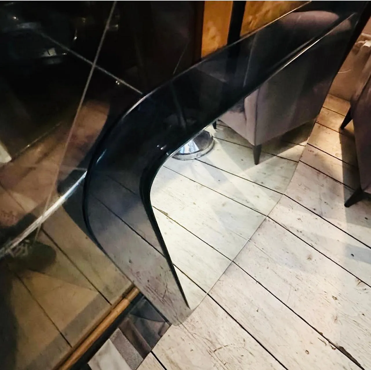 Specchio da parete in vetro di Lupi Cristal Luxor, anni '70 2