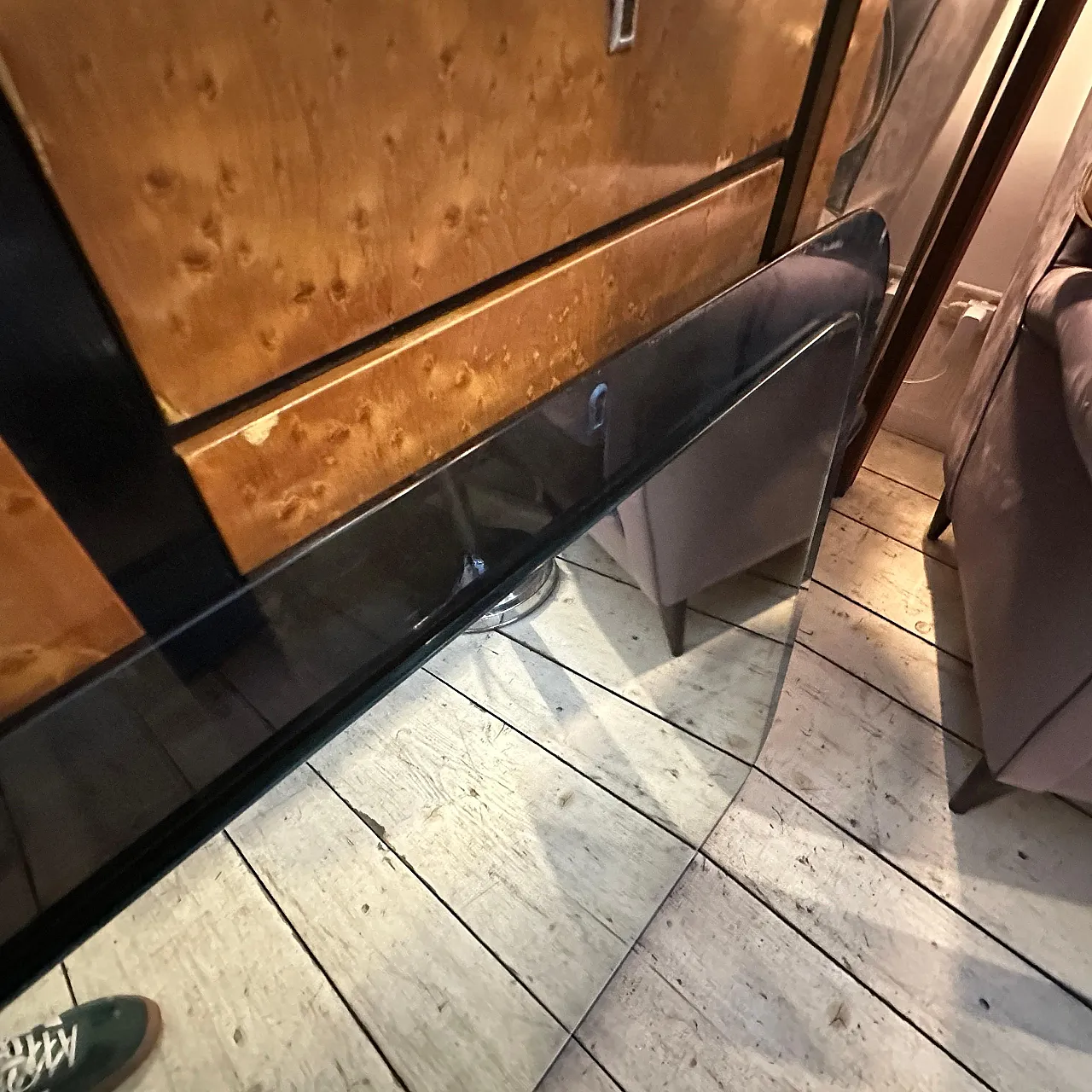 Specchio da parete in vetro di Lupi Cristal Luxor, anni '70 12