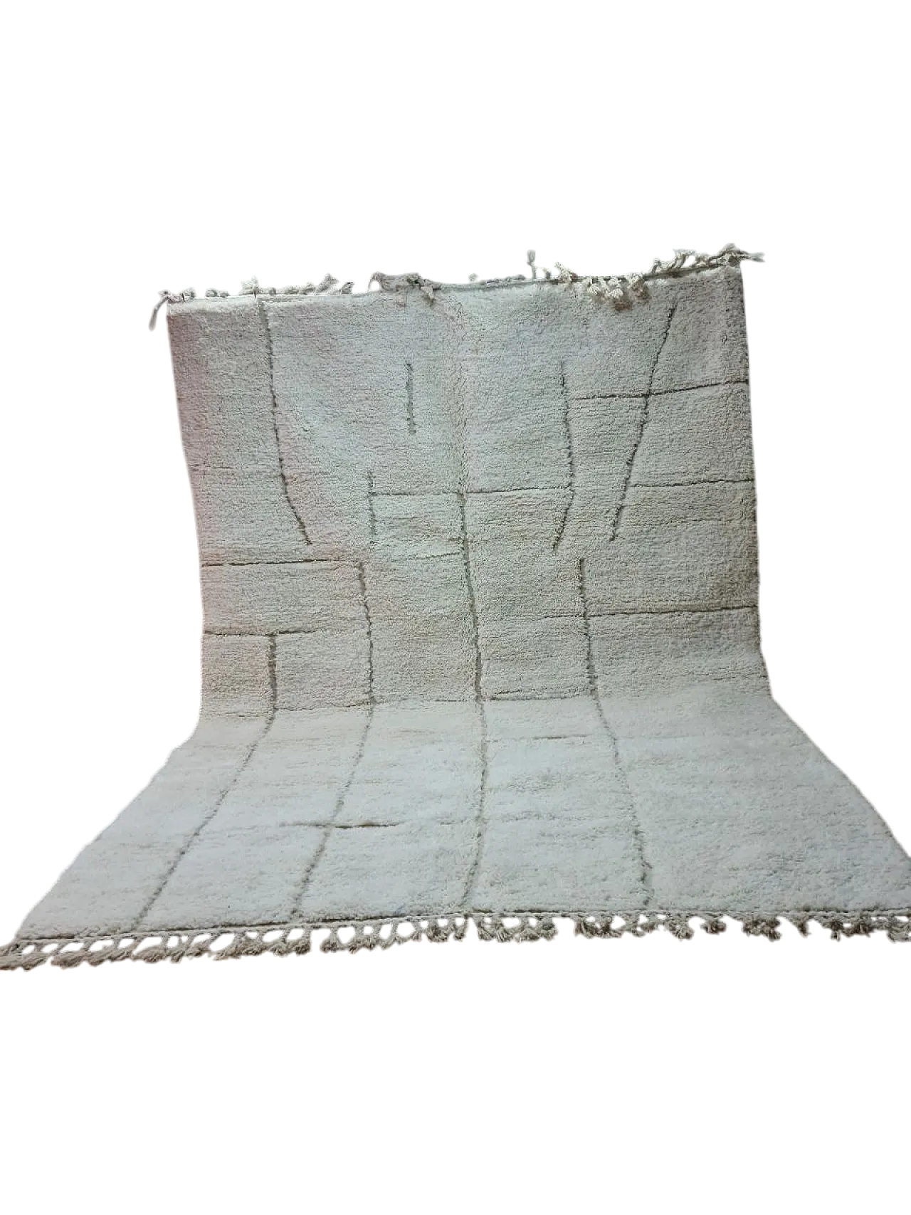 Benouaren Moroccan rug handwoven wool geometric design, 2000 4