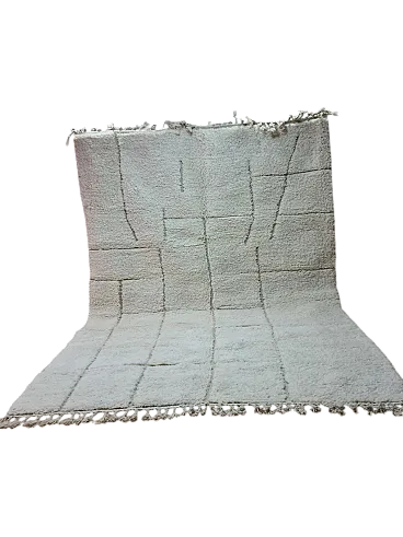 Benouaren Moroccan rug handwoven wool geometric design, 2000