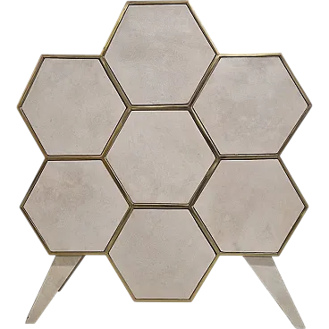 Cassettiera in pergamena, anni '90