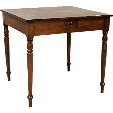 Tavolo tavolino Luigi Filippo in noce '800 Italia