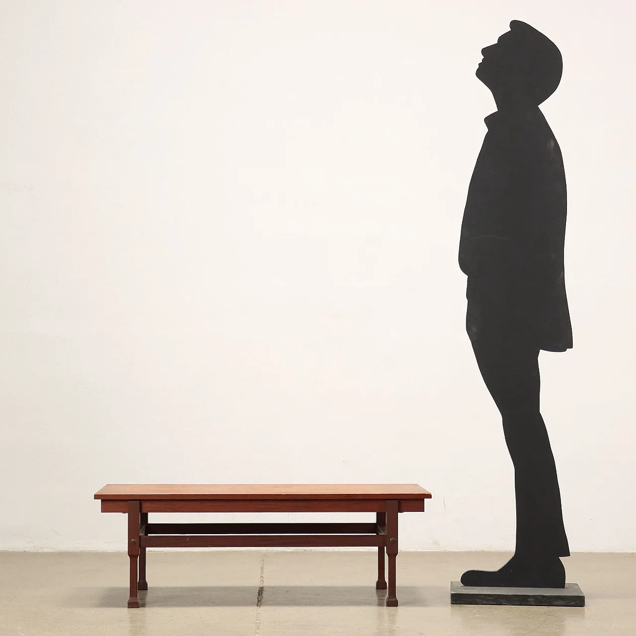 Coffee table in veneered wood and solid teak, 1960s 2