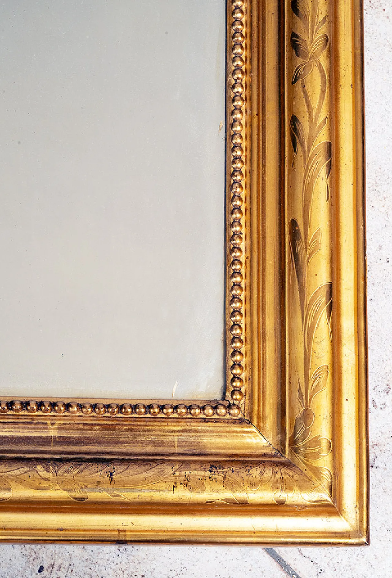 Mirror Napoleon III French in golden and carved wood, 19th century 4