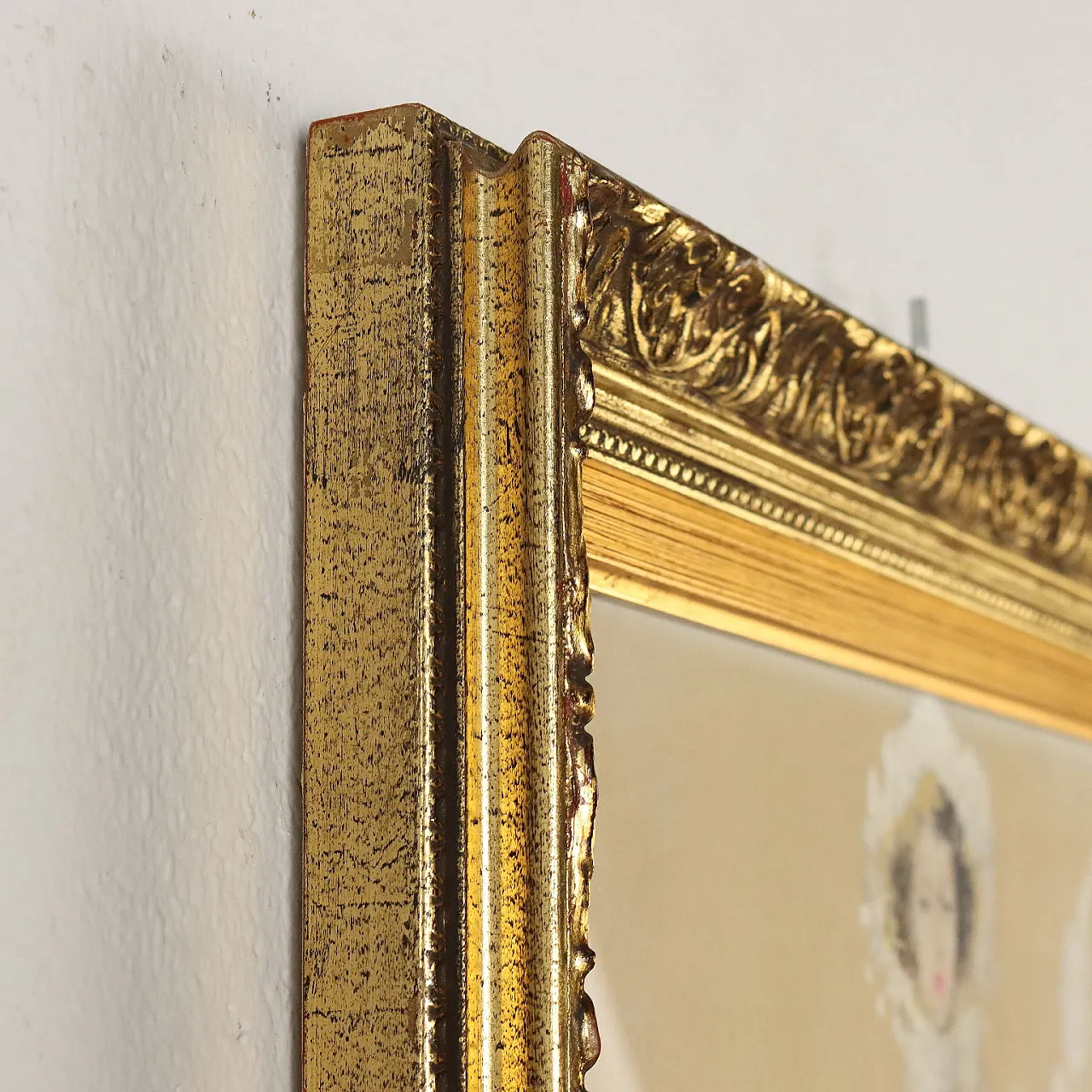 Gino Simonetti, woman at the spinning wheel, tempera painting on paper 8