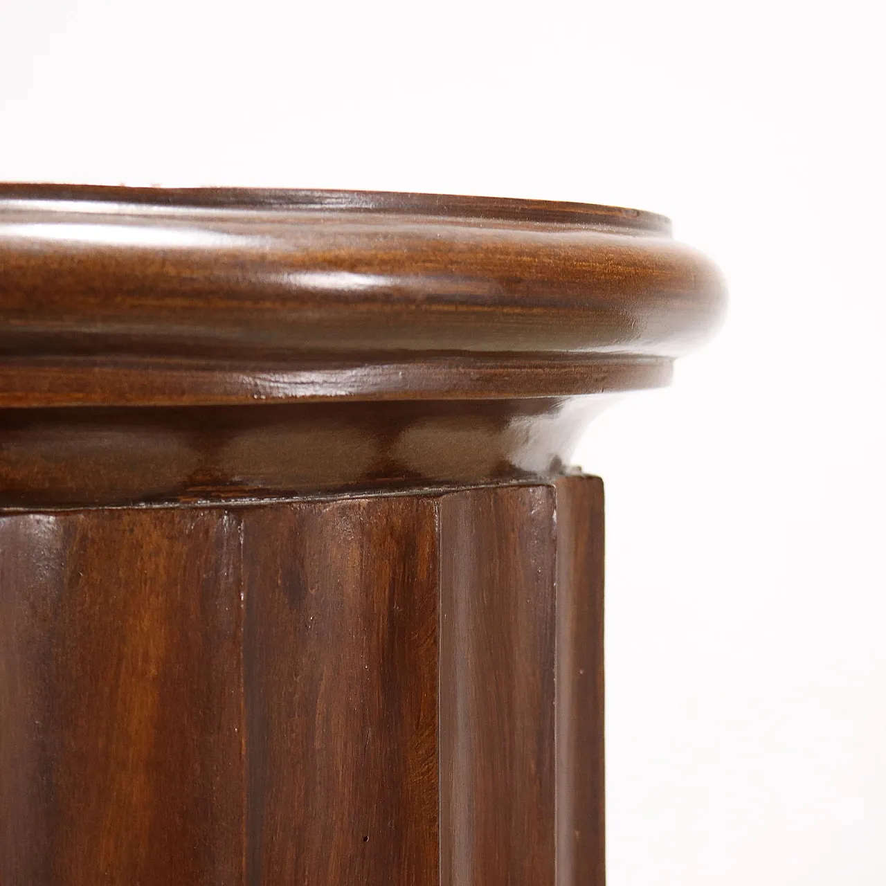 Mezza colonna Impero in pioppo laccato finto noce, inizio '800 3