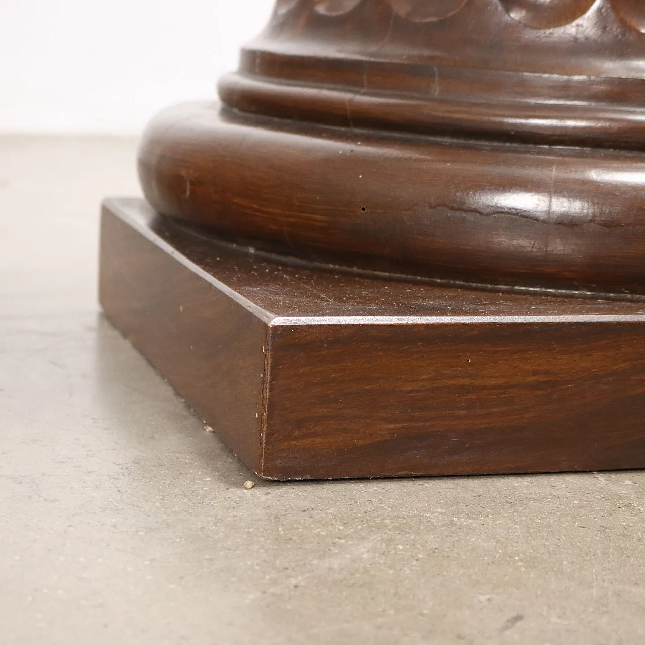 Mezza colonna Impero in pioppo laccato finto noce, inizio '800 5