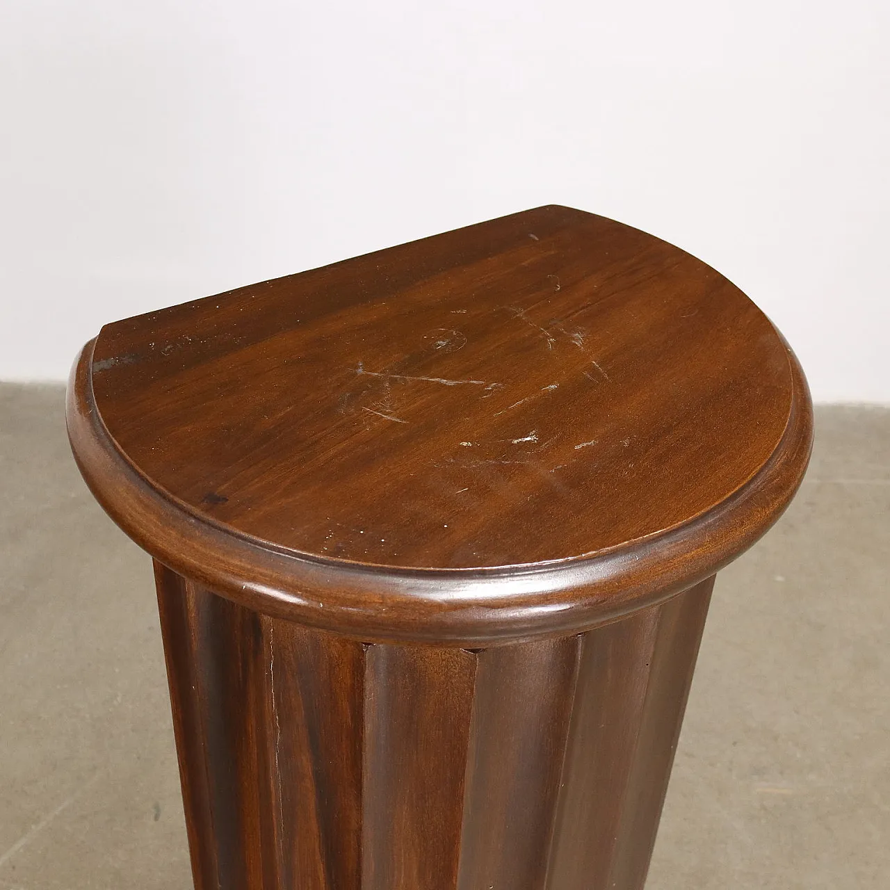 Mezza colonna Impero in pioppo laccato finto noce, inizio '800 6