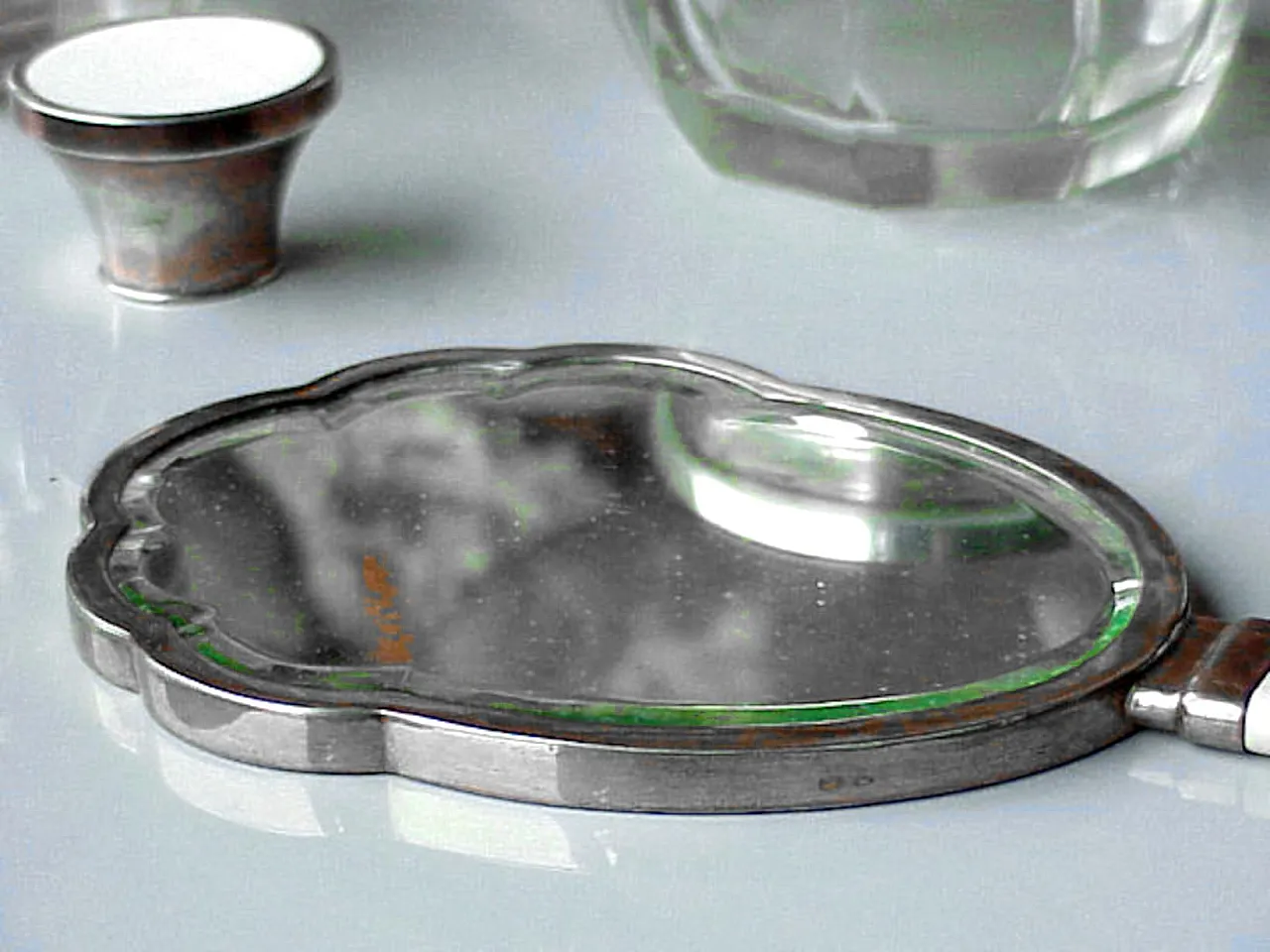 Set da vanity in vetro e argento di Seguso, anni '30 12