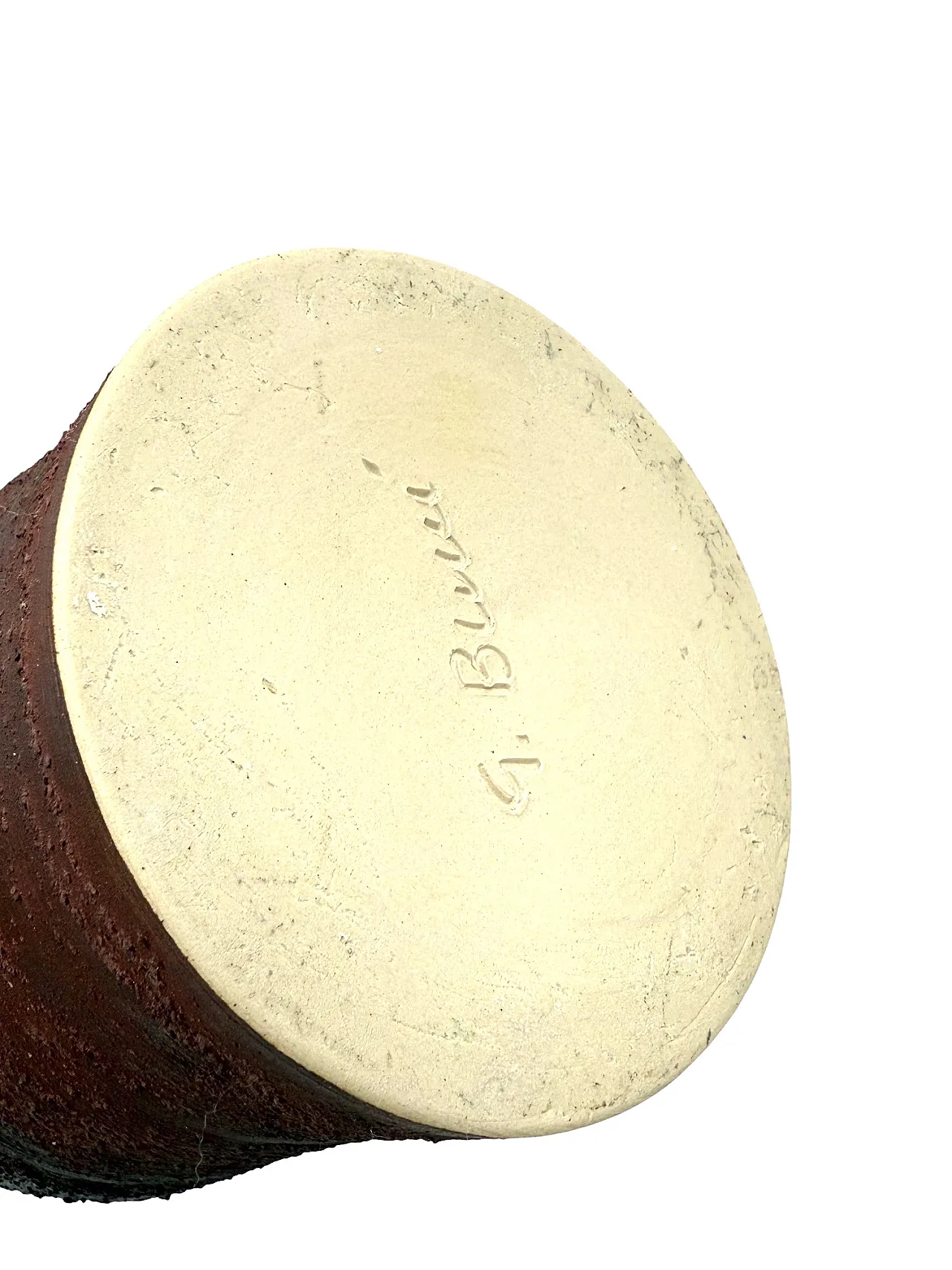 Mid-Century Style Brown Ceramic Vase, Gabriele Bucci, ca. 2000s 12