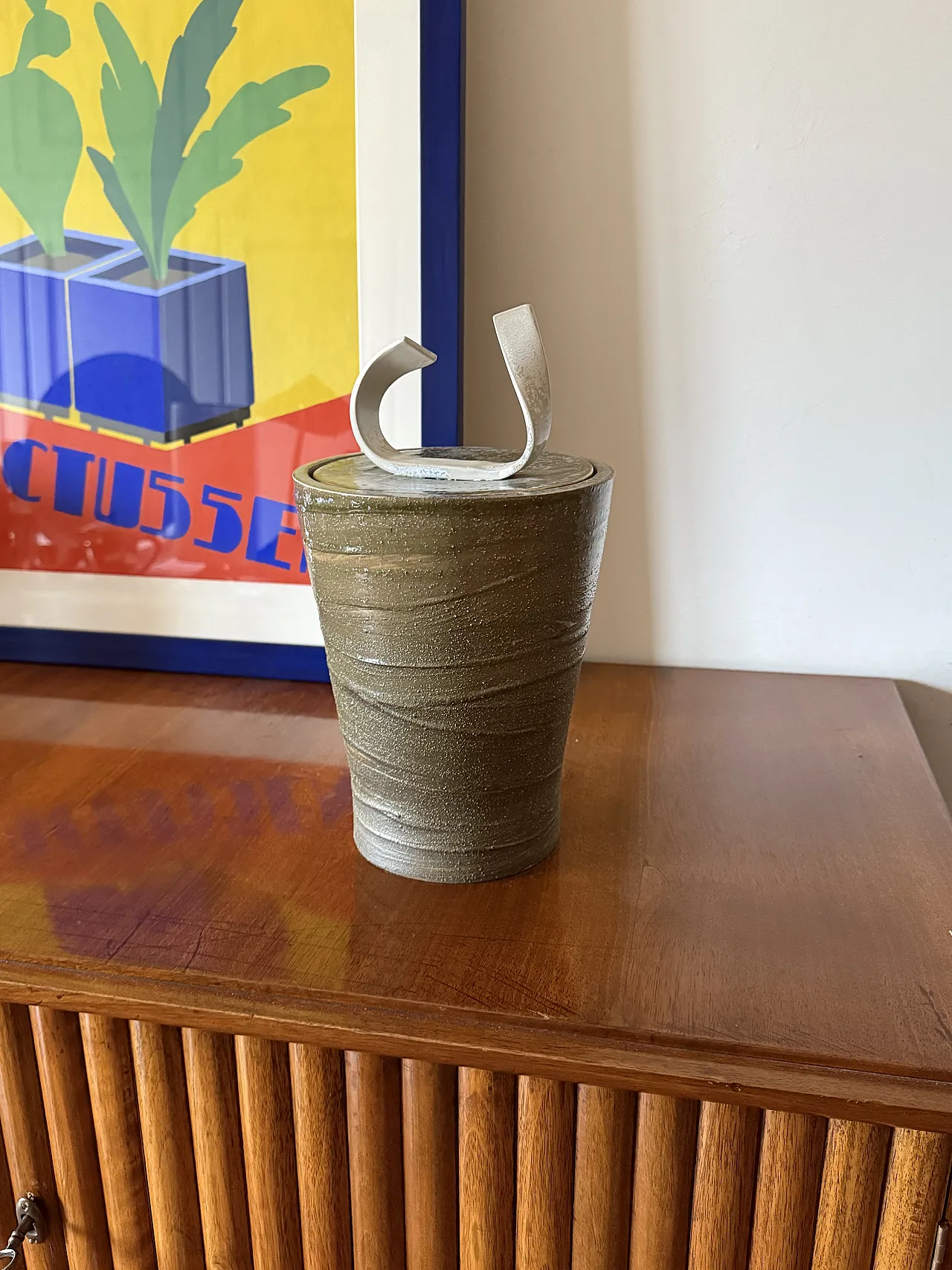 Vaso in ceramica verde scuro Gabriele Bucci, anni 2000 3