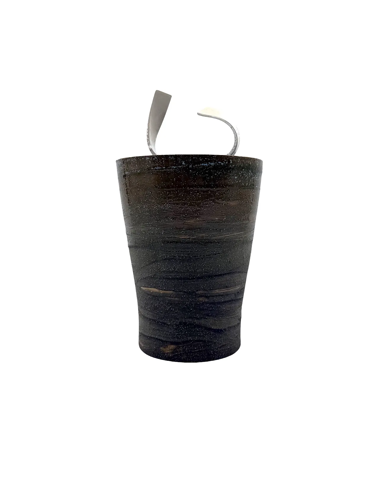 Vaso in ceramica verde scuro Gabriele Bucci, anni 2000 7