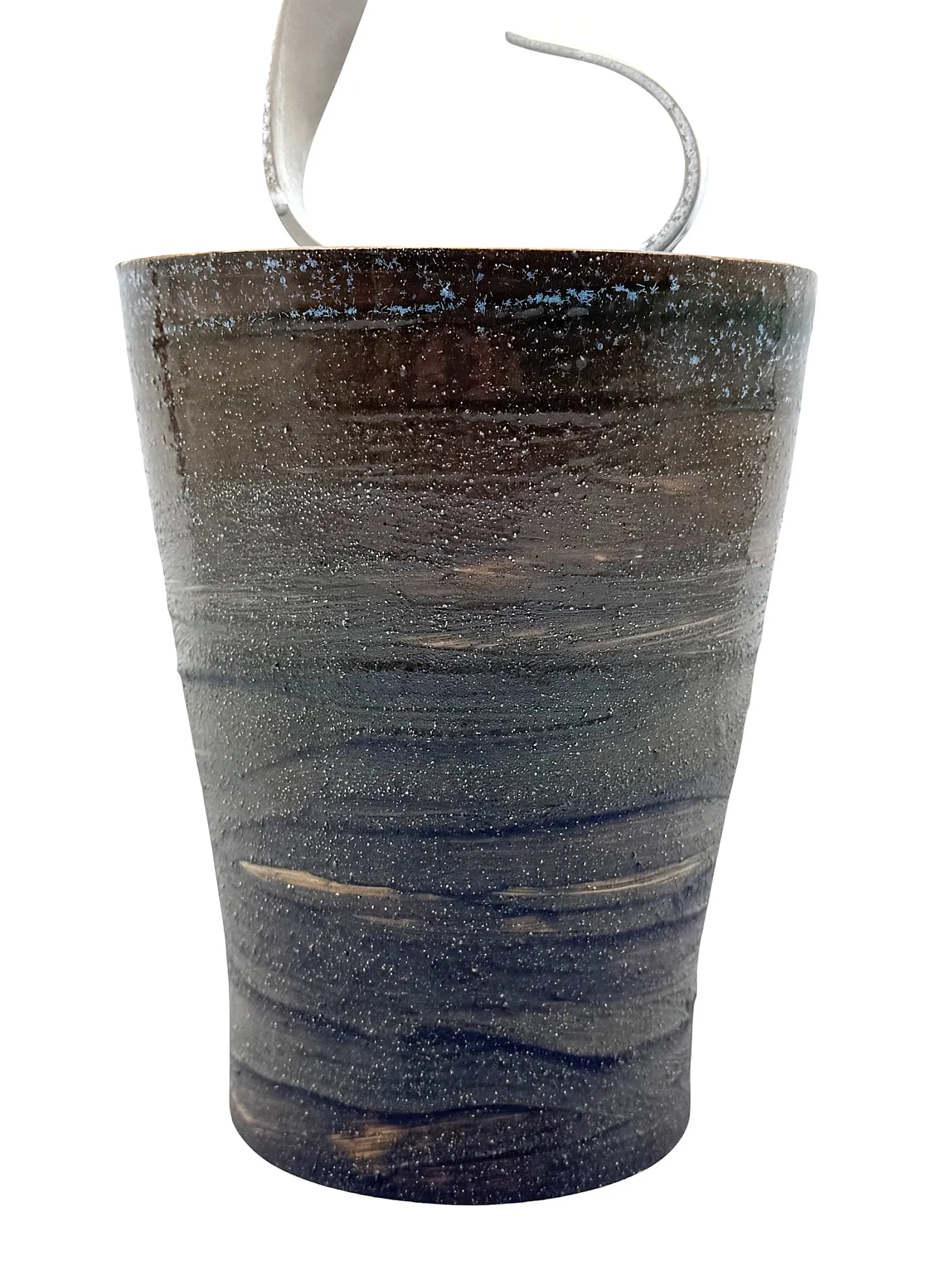 Vaso in ceramica verde scuro Gabriele Bucci, anni 2000 10