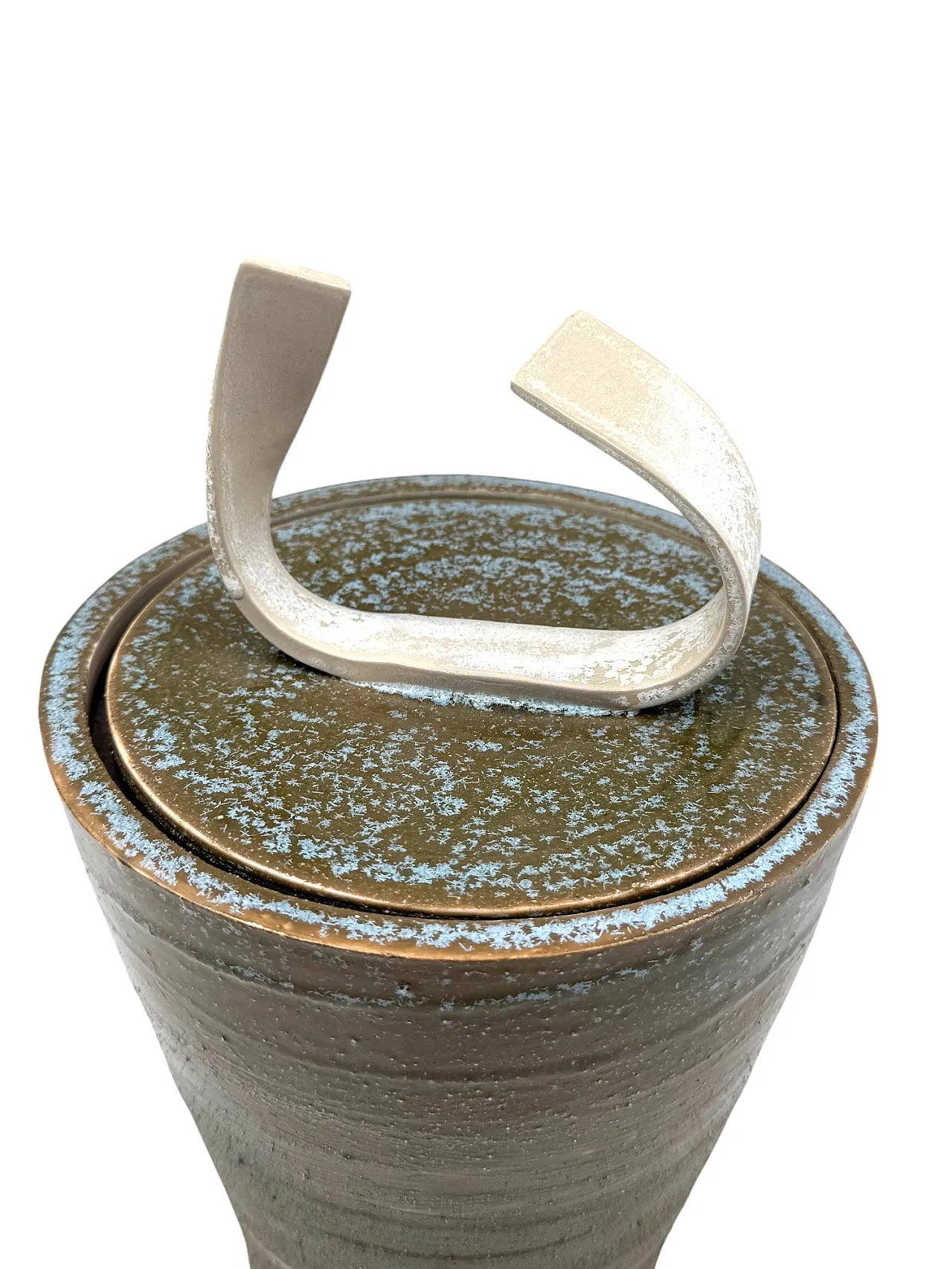 Vaso in ceramica verde scuro Gabriele Bucci, anni 2000 11