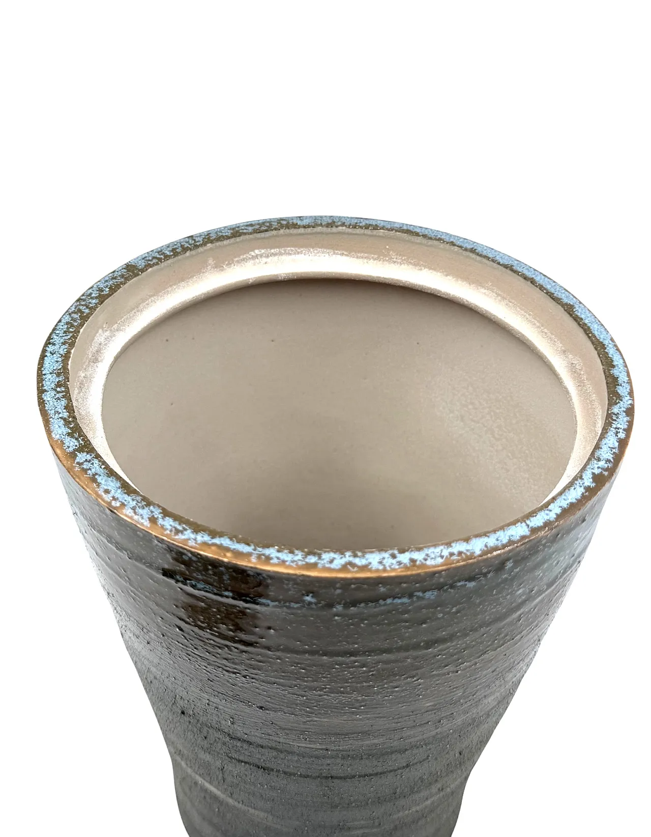 Vaso in ceramica verde scuro Gabriele Bucci, anni 2000 14