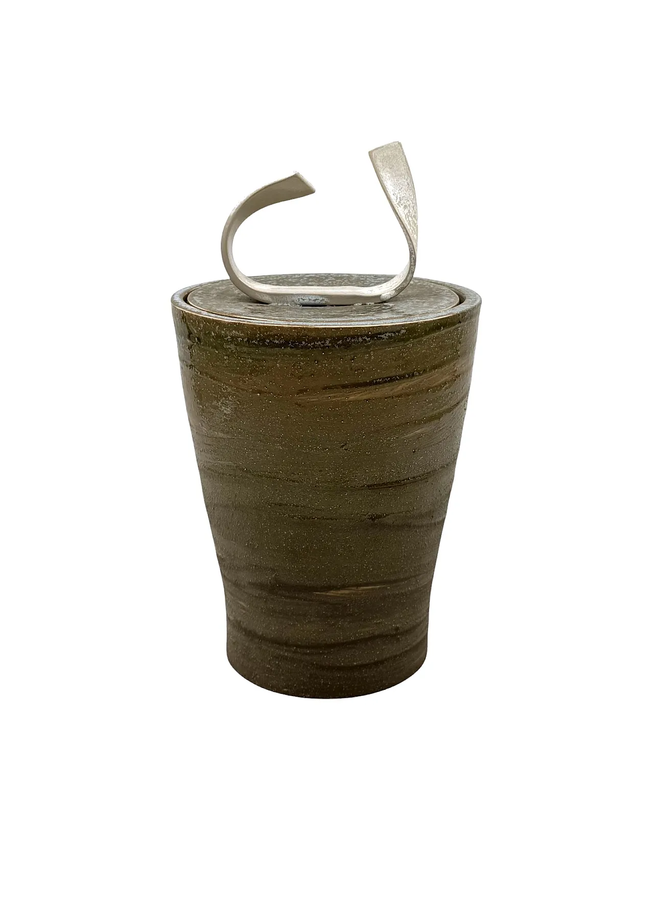 Vaso in ceramica verde scuro Gabriele Bucci, anni 2000 16