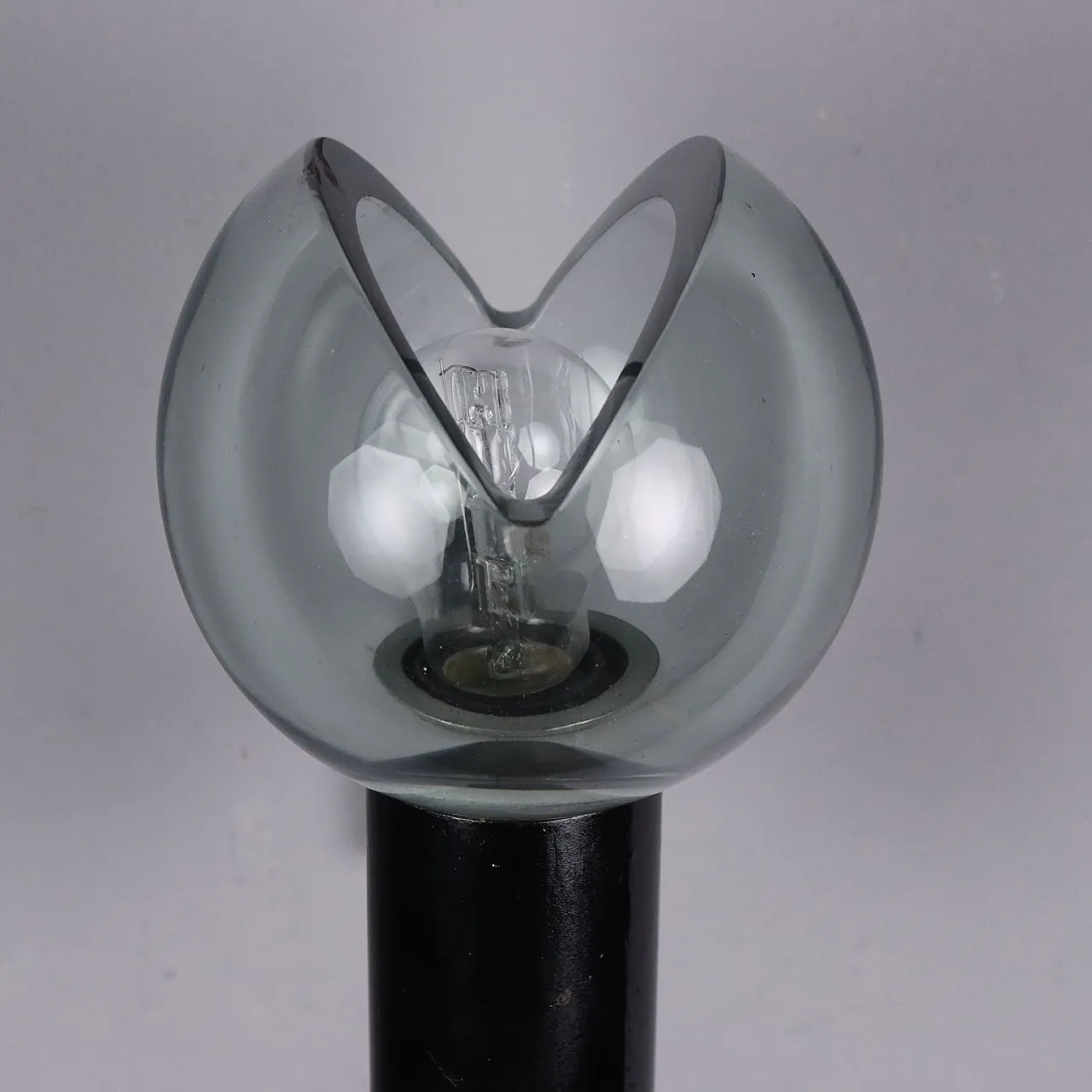 Lampada da parete in vetro e alluminio, anni '60 6