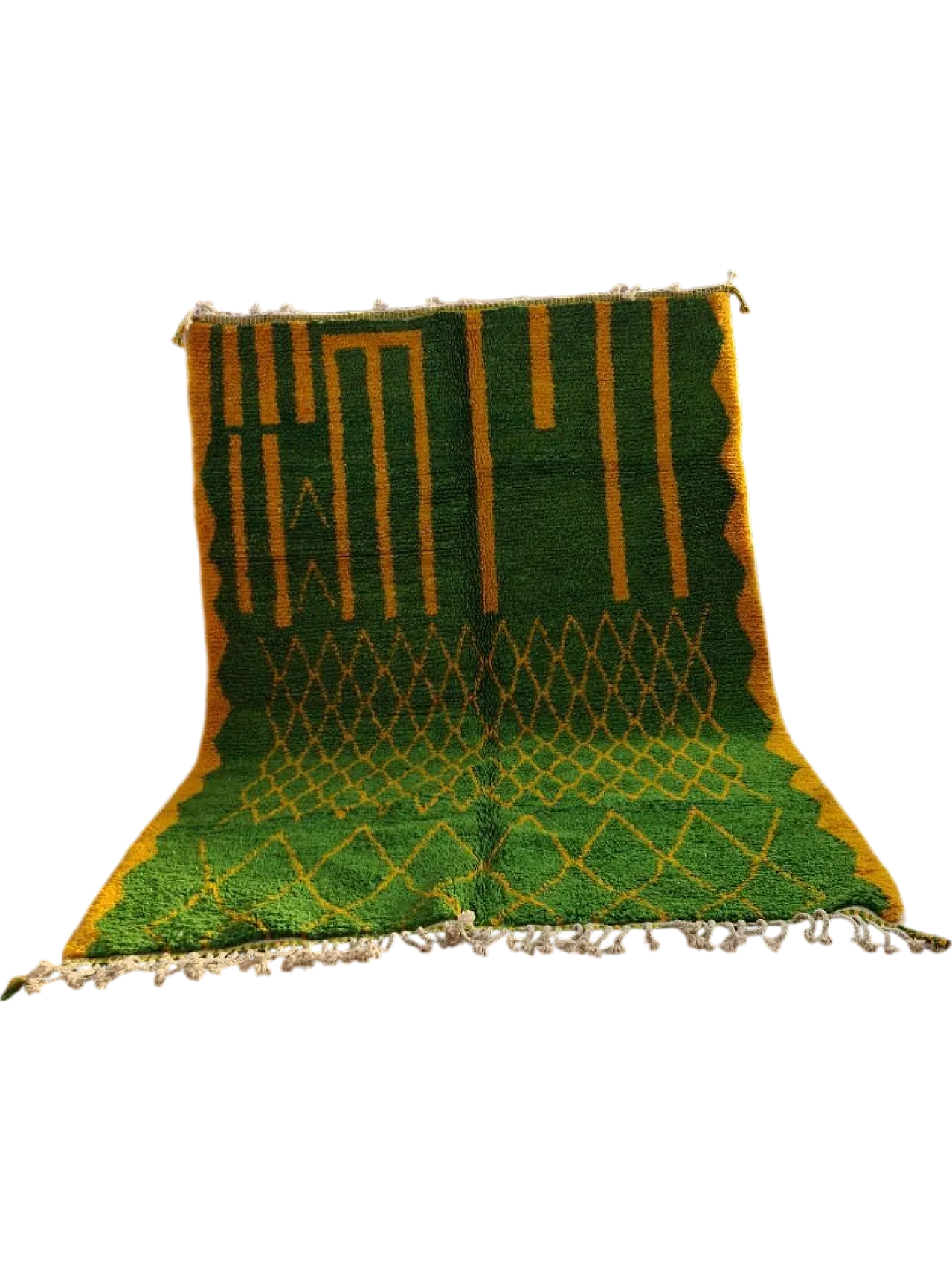 Handmade Beni Ourain Rug Berber green, 2000 5