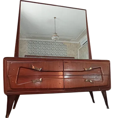 Armadio a 5 ante con letto, anni '60