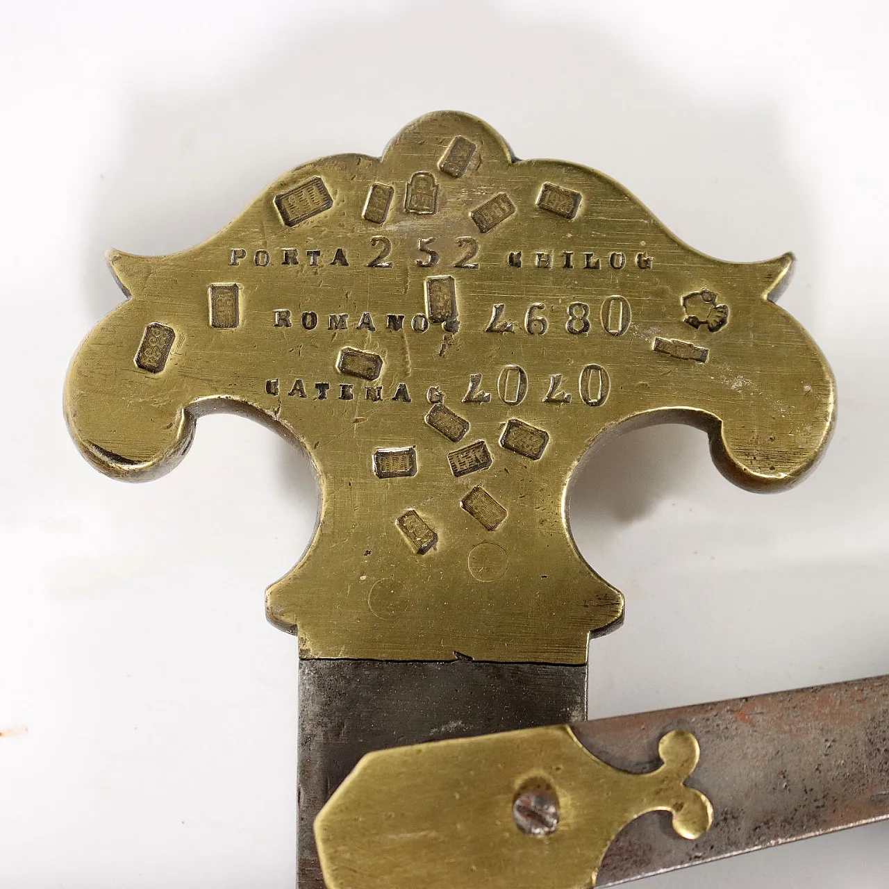 Bilancia stadera in ferro massiccio e bronzo di Carlo Toppi Figino Serenza, '800 4