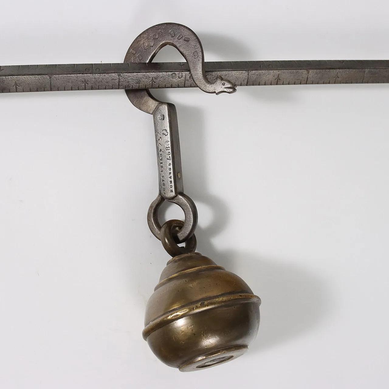 Bilancia stadera in ferro massiccio e bronzo di Carlo Toppi Figino Serenza, '800 8