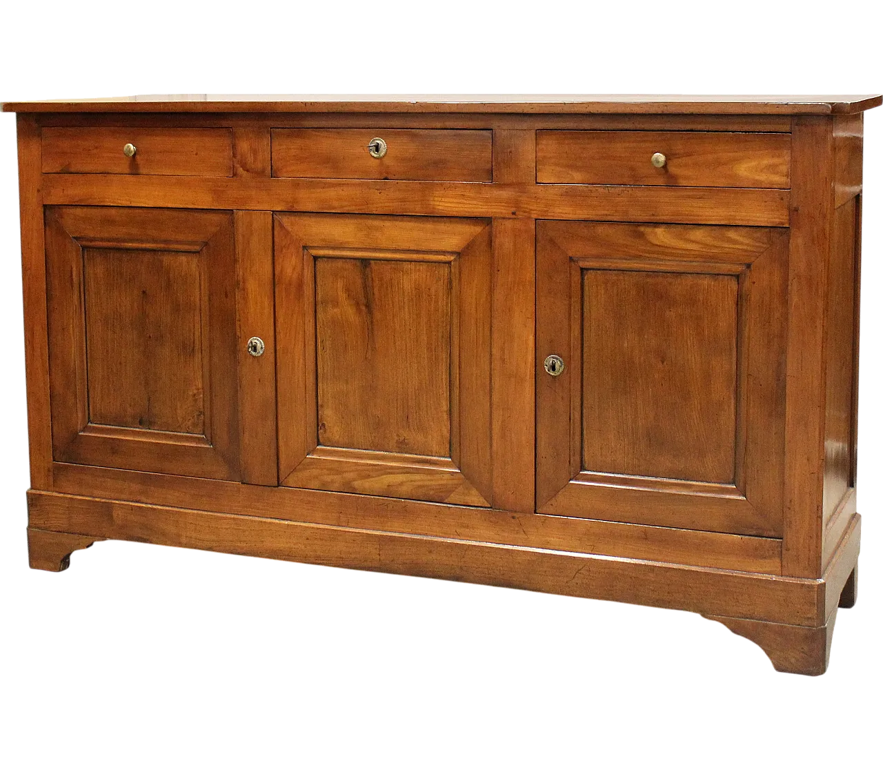 Sideboard 3 ante luigi Filippo in cherry, 19th century 15