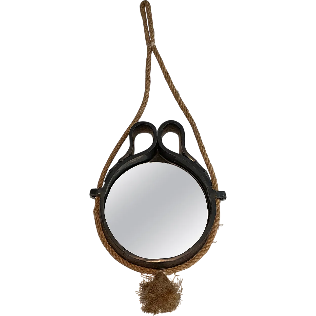 Specchio in ceramica e corda, anni '70 20