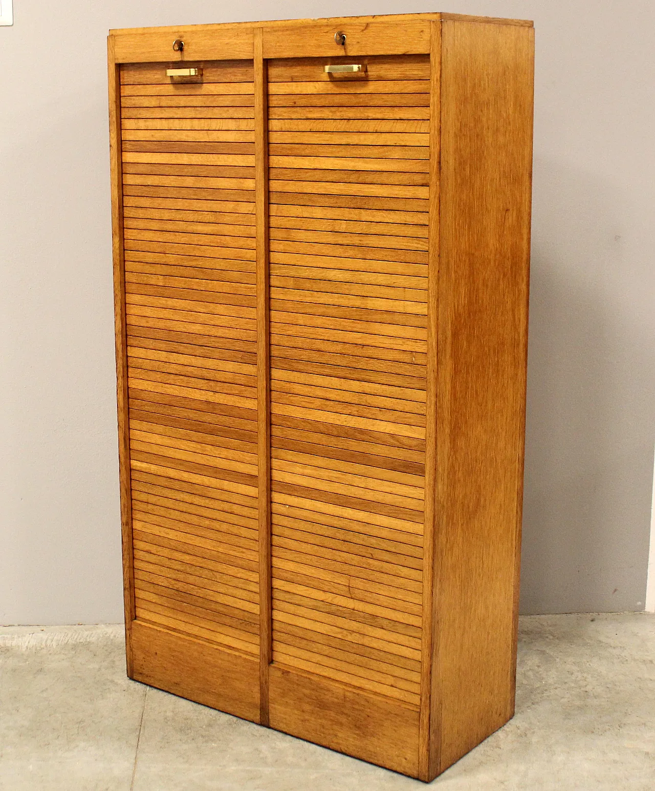 Classificatore archivio schedario serranda in rovere, inizio '900 2