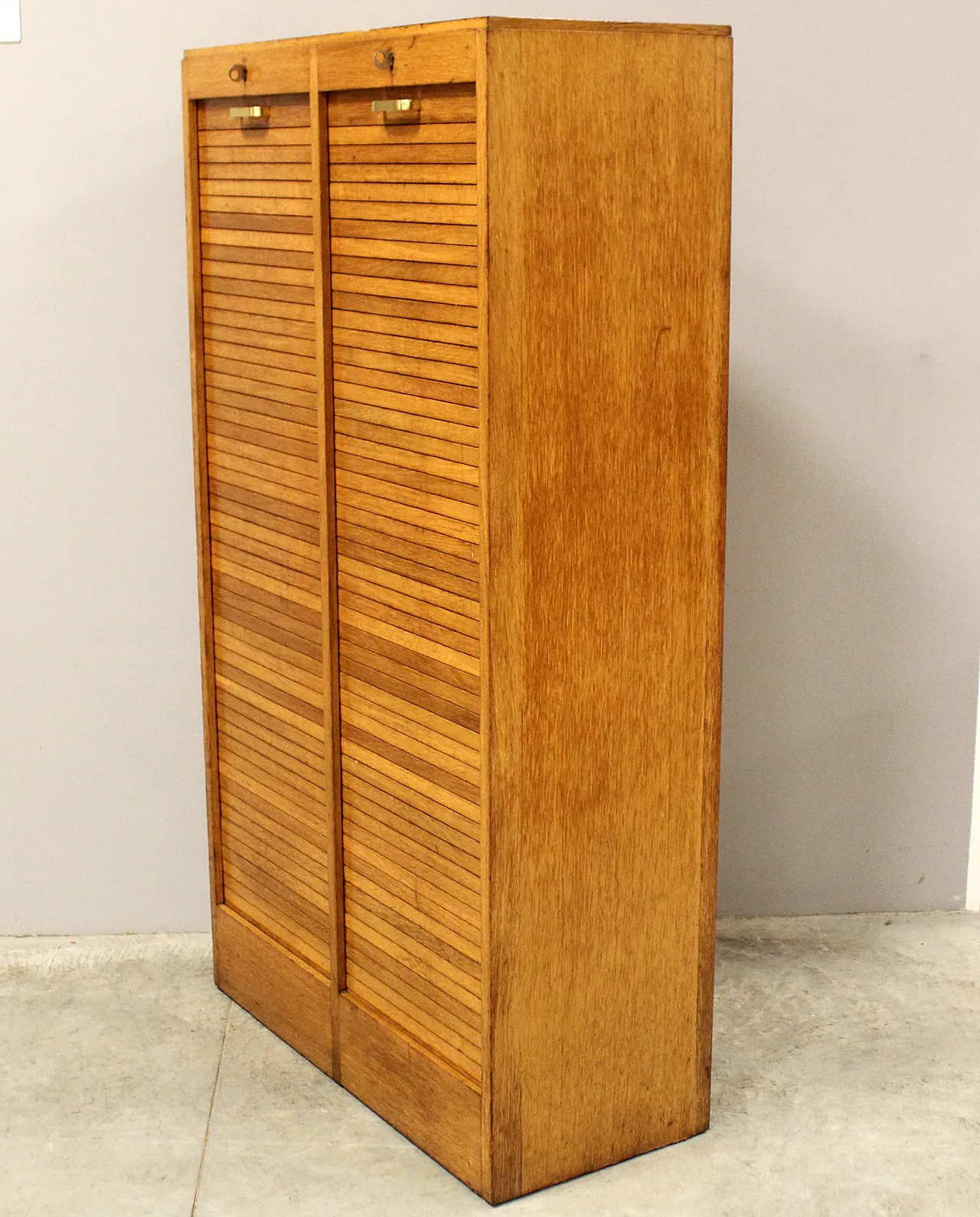 Classificatore archivio schedario serranda in rovere, inizio '900 3