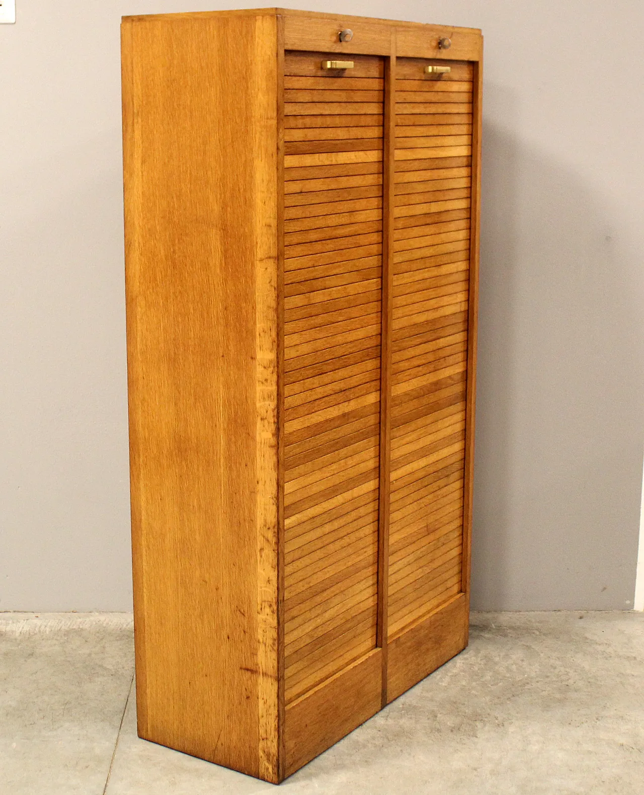 Classificatore archivio schedario serranda in rovere, inizio '900 4