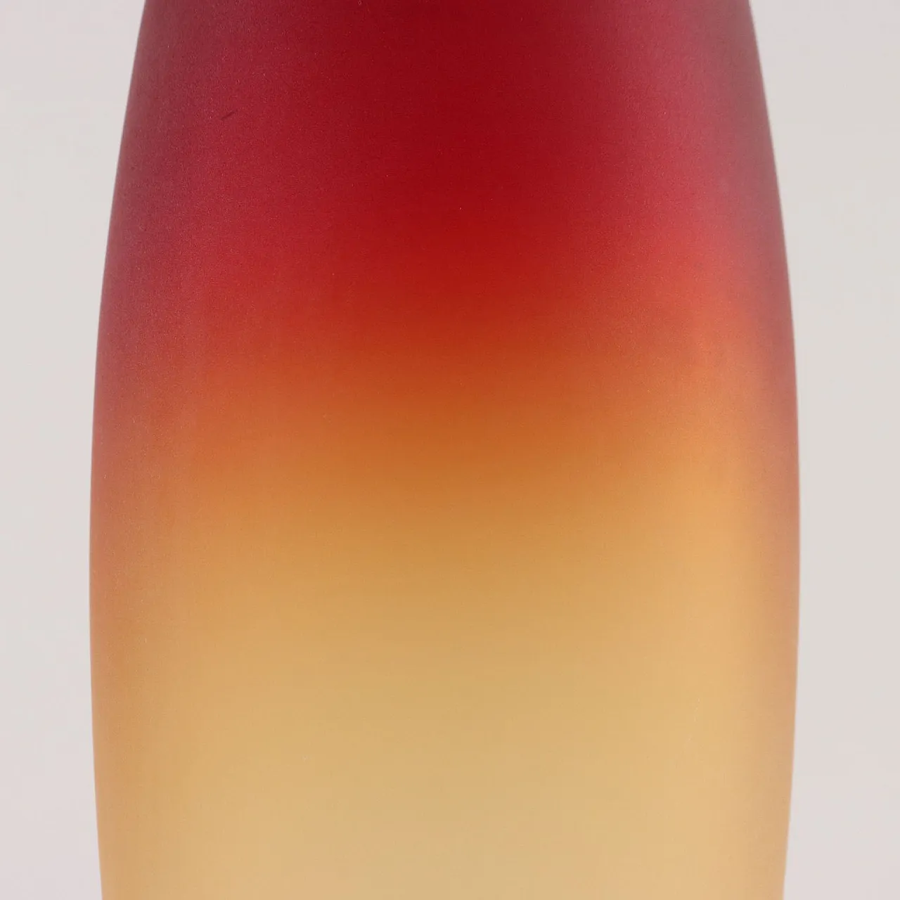 Vaso rosso e arancione in vetro di Murano dei F.lli Barbini, anni '80 5