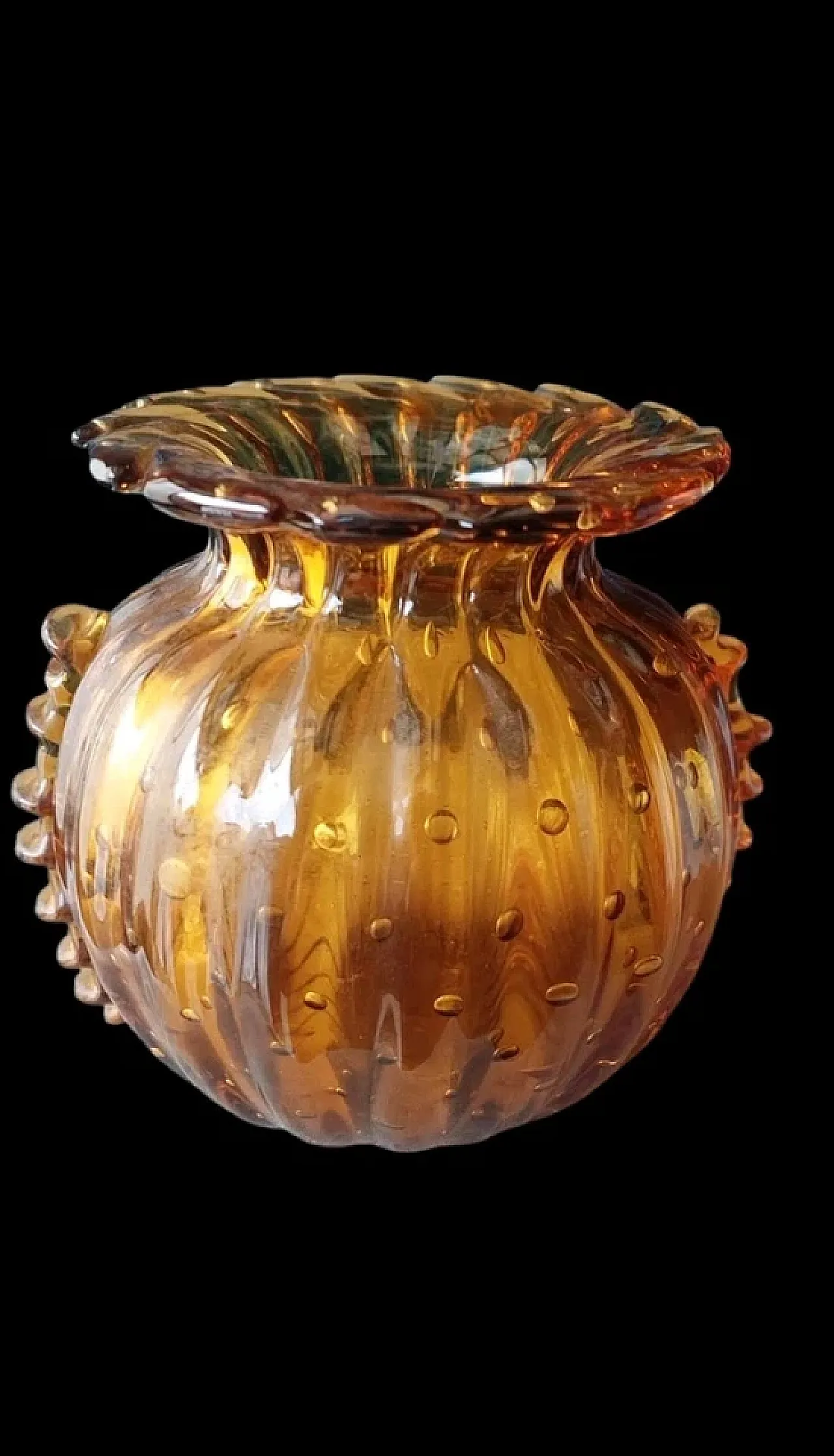 Murano glass vase by Barovier and Toso, 1950s 11