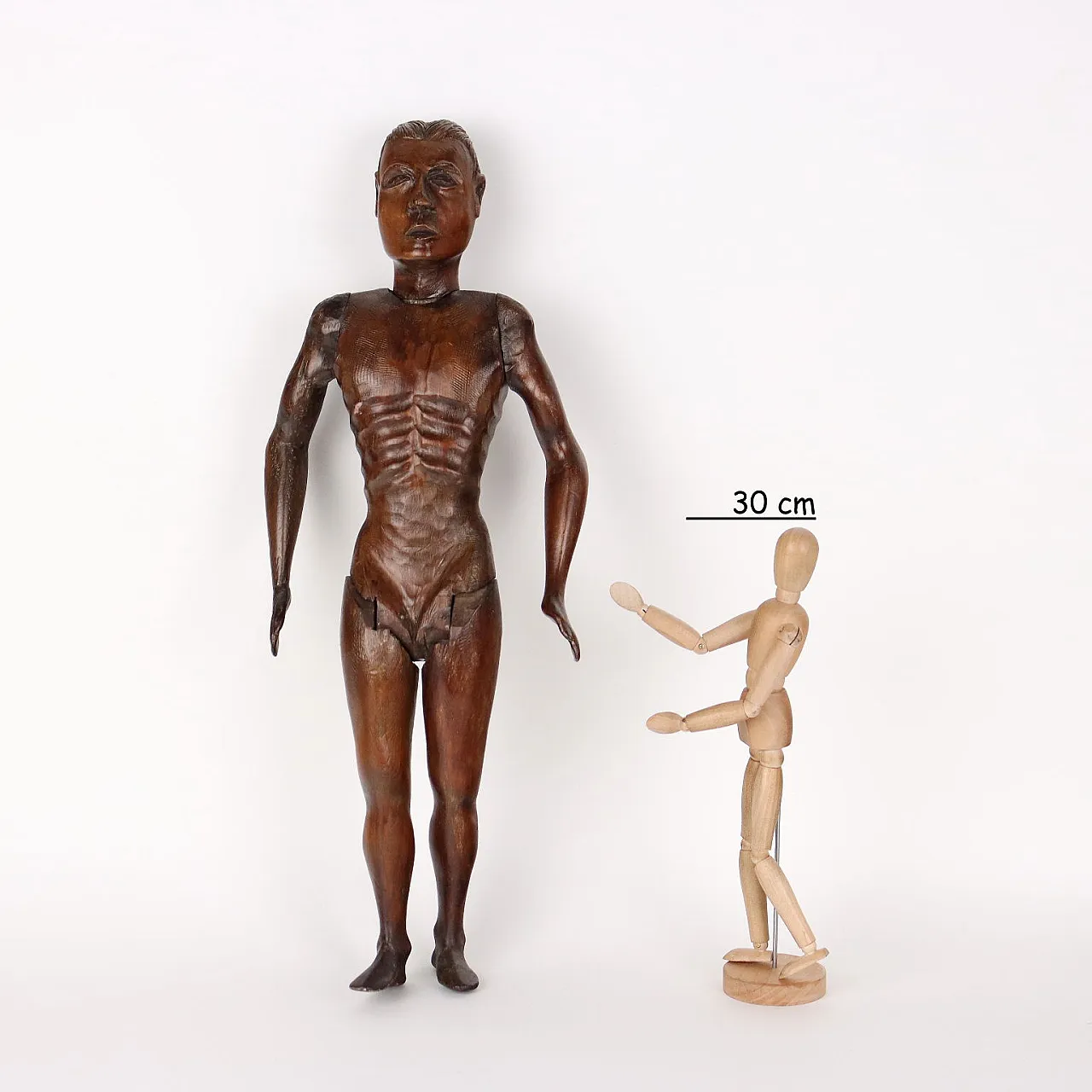 Manichino in legno di cirmolo, '800 2